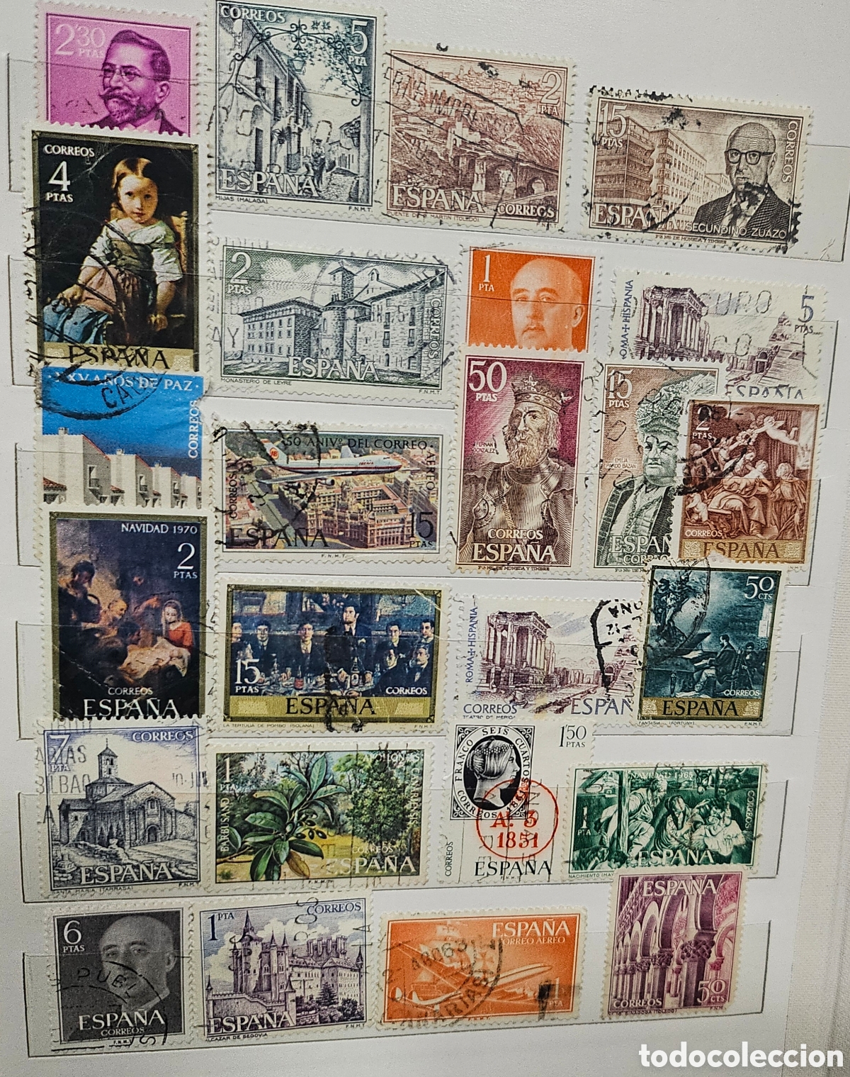 Sellos: Lote de 25 sellos de Espa&ntilde;a variados - Foto 1