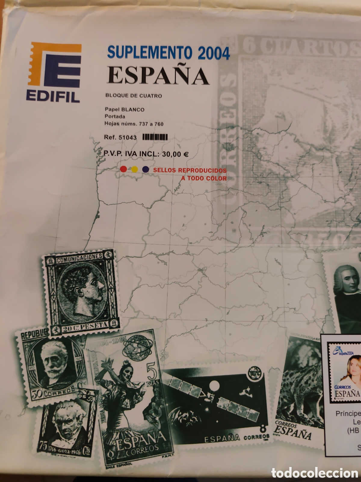 Sellos: suplemento Edifil 2004 Edifil bloque de 4 - Foto 1