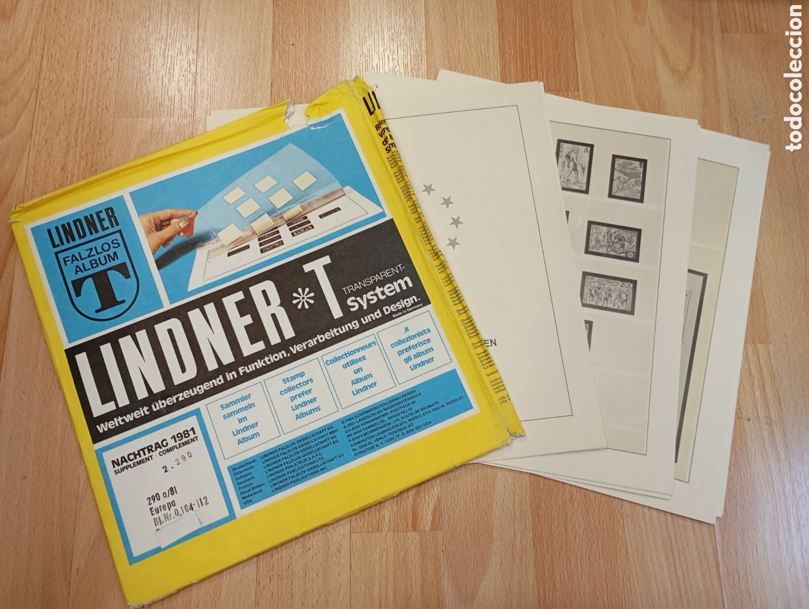 Timbres: EUROPA CEPT - HOJAS DE &Aacute;LBUM LINDNER - SUPLEMENTO A&Ntilde;O 1981 - MONTADAS