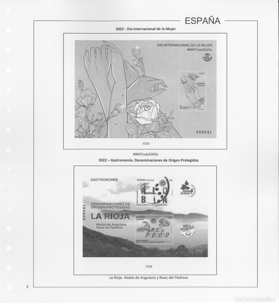 Sellos: Espa&ntilde;a. Hojas 2022 sin estuches. - Foto 4