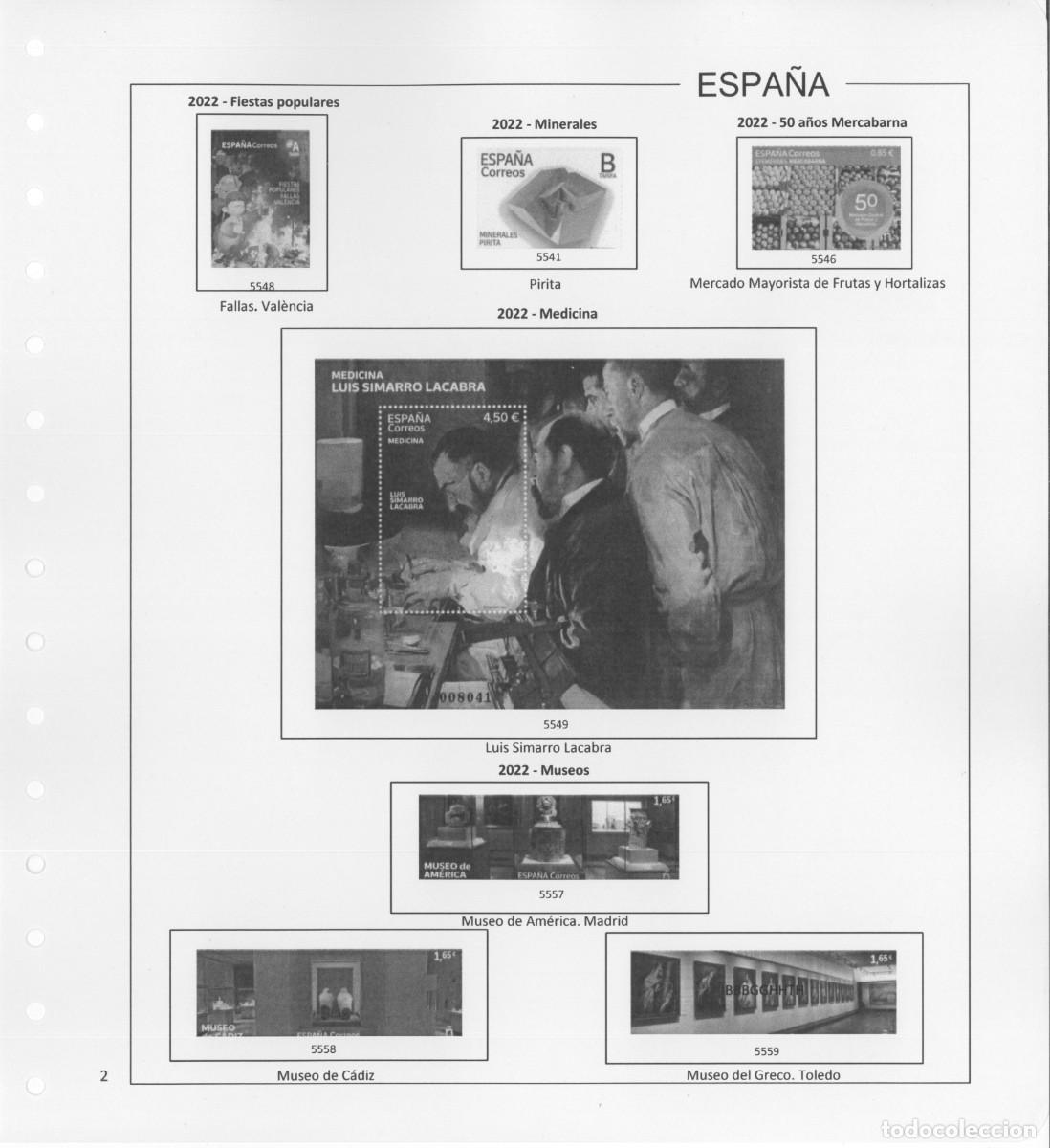 Sellos: Espa&ntilde;a. Hojas 2022 sin estuches. - Foto 3