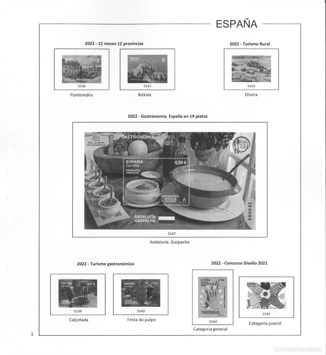 Sellos: Espa&ntilde;a. Hojas 2022 sin estuches. - Foto 2