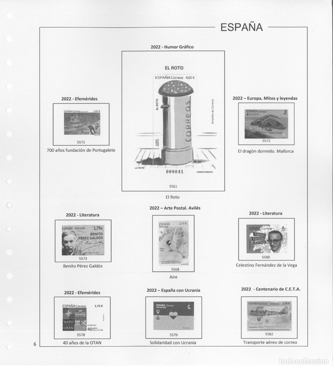 Sellos: Espa&ntilde;a. Hojas 2022 sin estuches. - Foto 8
