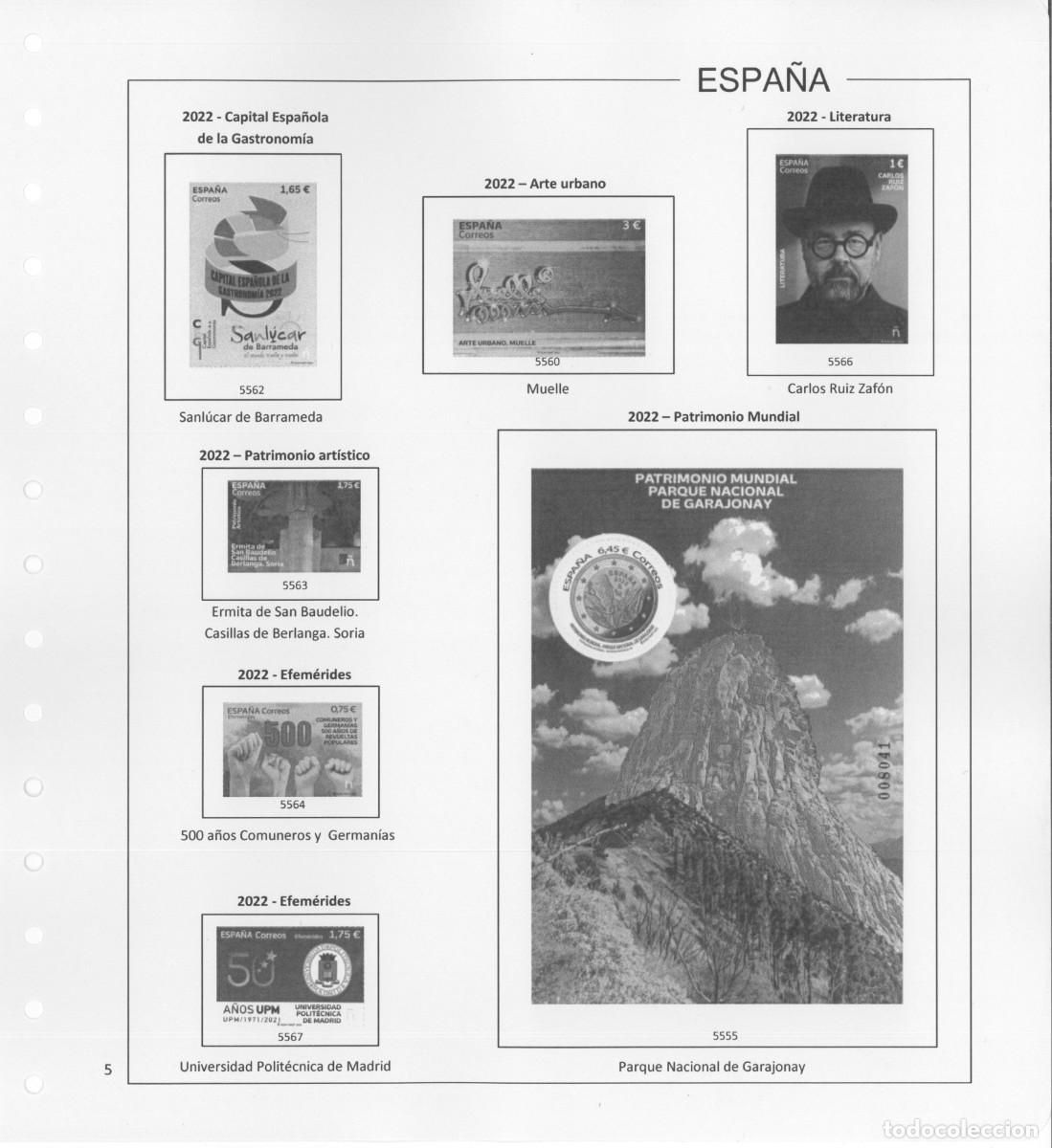 Sellos: Espa&ntilde;a. Hojas 2022 sin estuches. - Foto 7