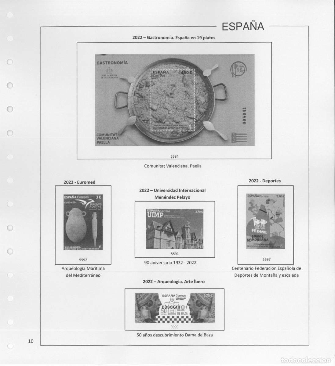 Sellos: Espa&ntilde;a. Hojas 2022 sin estuches. - Foto 12