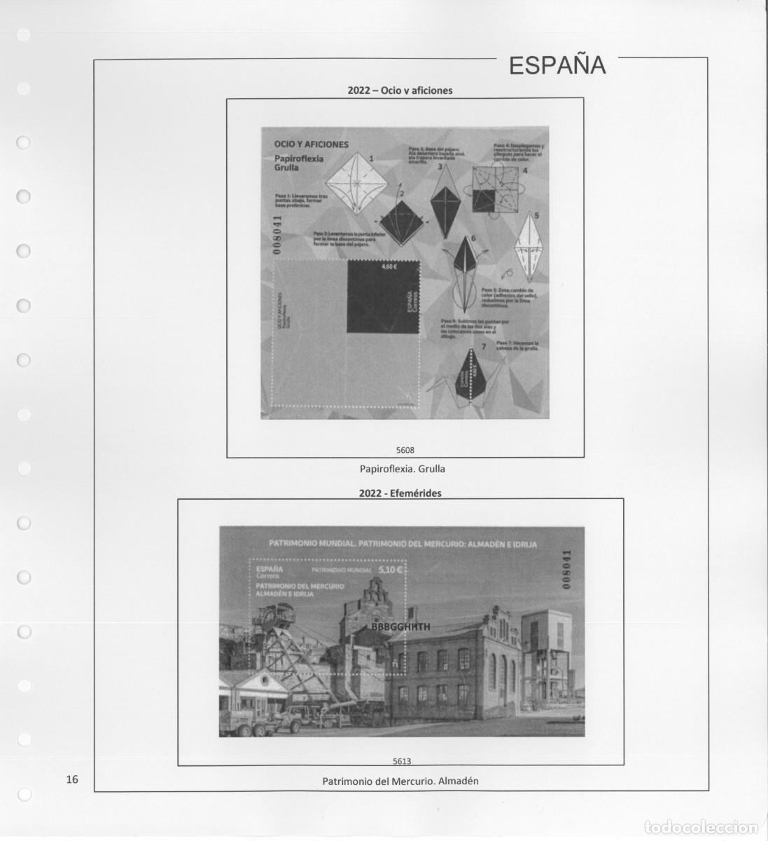 Sellos: Espa&ntilde;a. Hojas 2022 sin estuches. - Foto 18