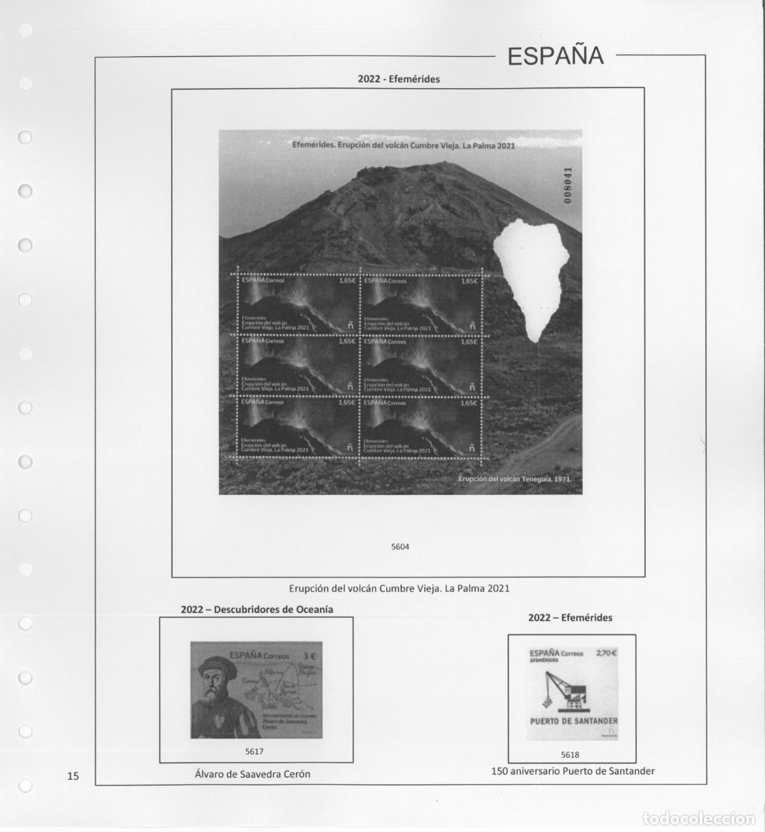 Sellos: Espa&ntilde;a. Hojas 2022 sin estuches. - Foto 17