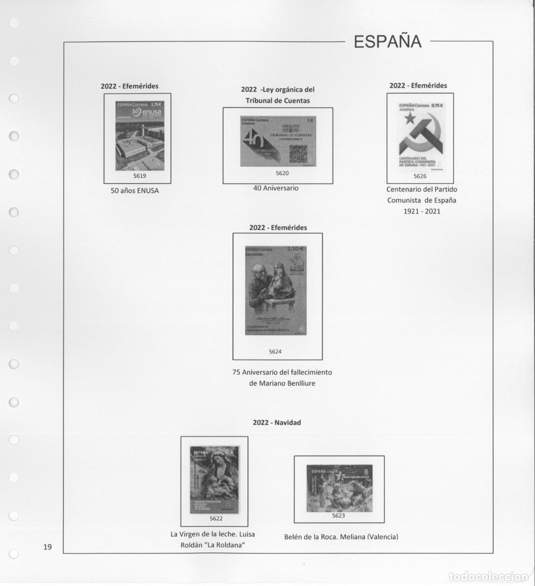 Sellos: Espa&ntilde;a. Hojas 2022 sin estuches. - Foto 21
