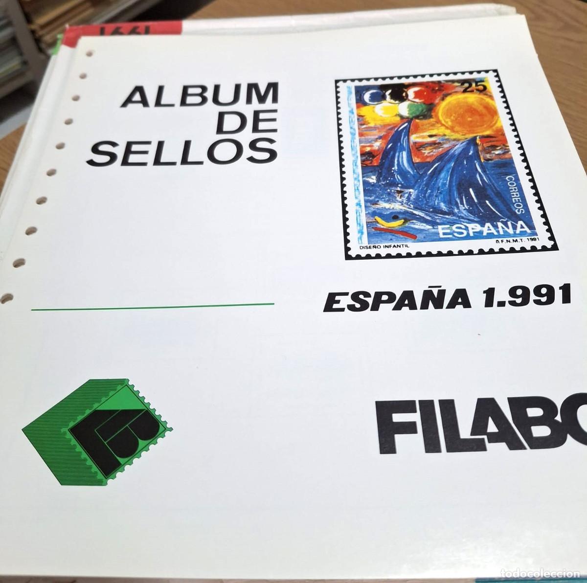 Sellos: !!LIQUIDACI&Oacute;N!! Suplemento FILABO: &rdquo;ESPA&Ntilde;A 1991&rdquo; Montado Blanco. Ver descripci&oacute;n.