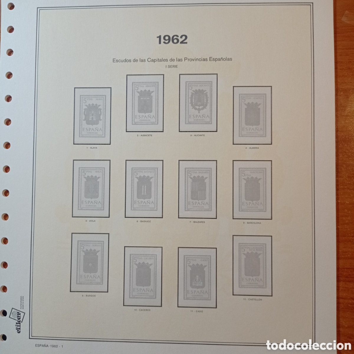 Sellos: Suplemento efilcar 1962 montado blanco segunda mano