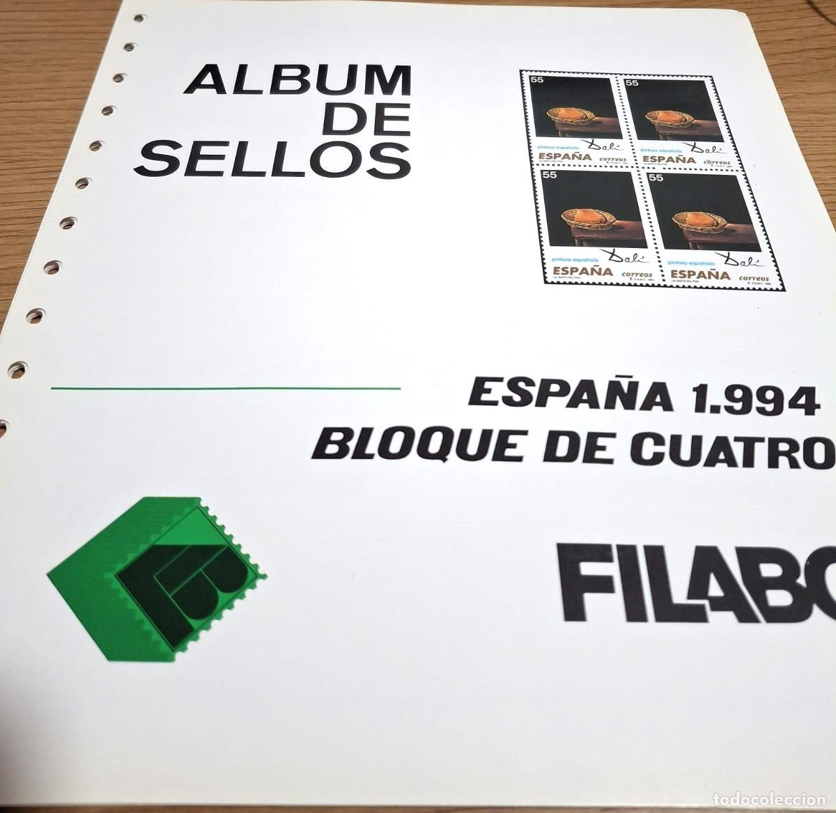 Sellos: !!LIQUIDACI&Oacute;N!! Suplemento FILABO: &rdquo;ESPA&Ntilde;A 1994 BL4&rdquo; Montado Blanco. Ver Descripci&oacute;n.
