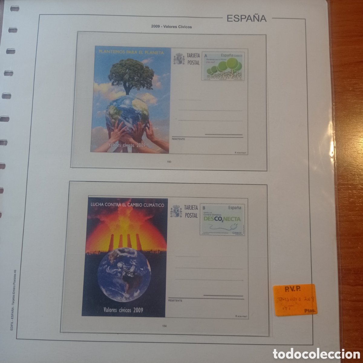 Sellos: Suplemento edifil 2009 entero postal montado blanco segunda mano