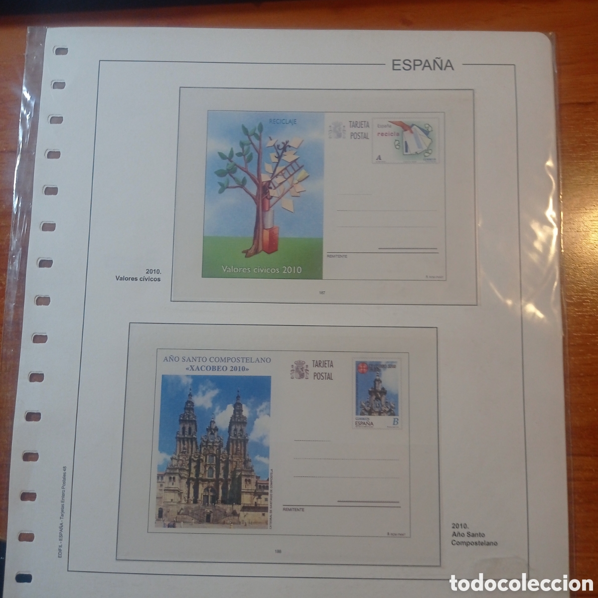 Sellos: Suplemento edifil 2010 entero postal montado blanco segunda mano