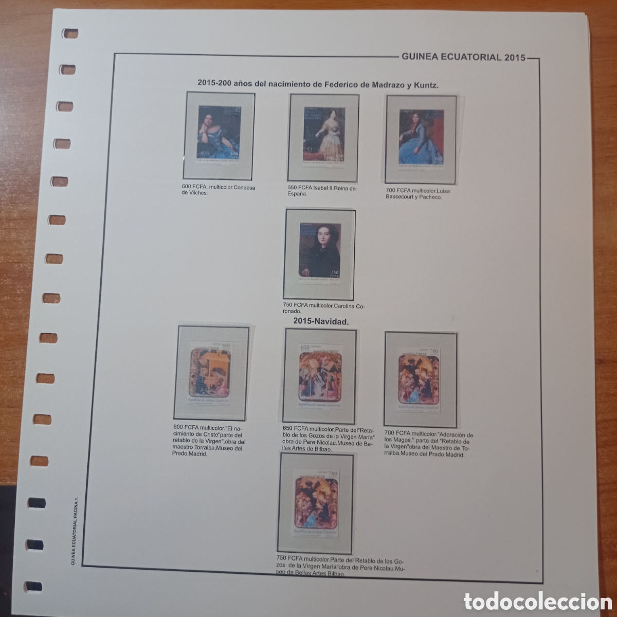 Sellos: Suplemento de guinea ecuatorial 2015 anilla el&iacute;ptica montado blanco segunda mano