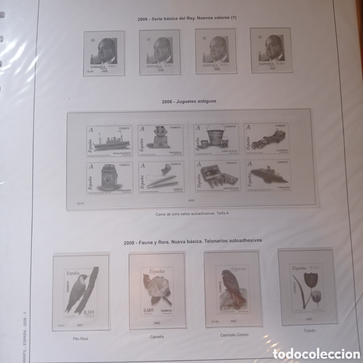 Sellos: Suplemento manfil 2008 montado blanco segunda mano