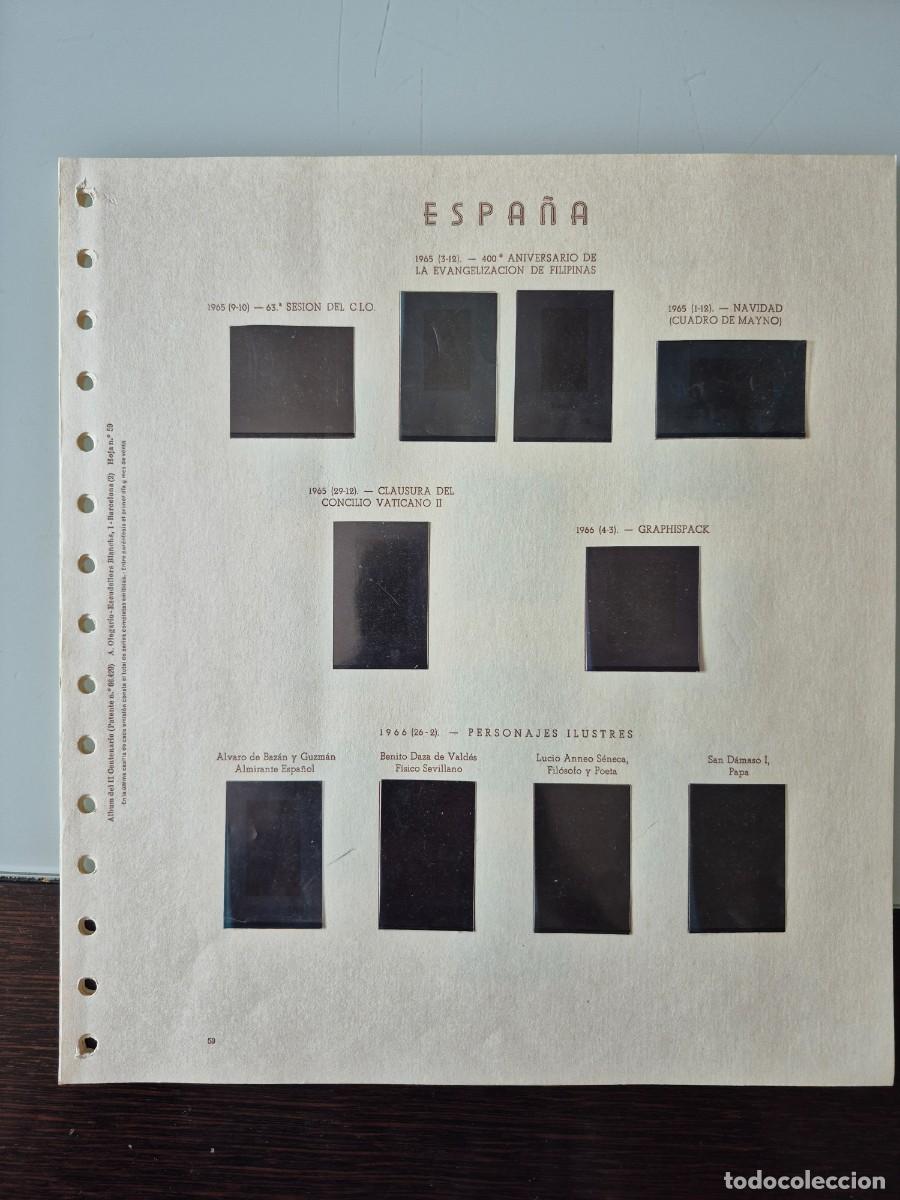 Sellos: Hojas OLEGARIO a&ntilde;o 1966 (59 a 66), crema con filoestuches