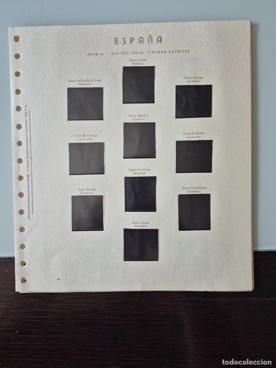 Sellos: Hojas OLEGARIO a&ntilde;o 1967 (67 a 75), crema con filoestuches