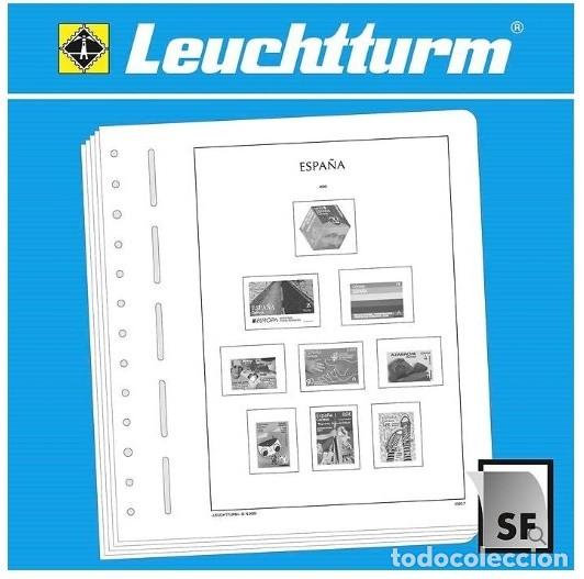 Sellos: HOJAS FARO LEUCHTTURM DE ESPA&Ntilde;A DEL A&Ntilde;O 1990 - MONTADAS CON ESTUCHES TRANSPARENTES