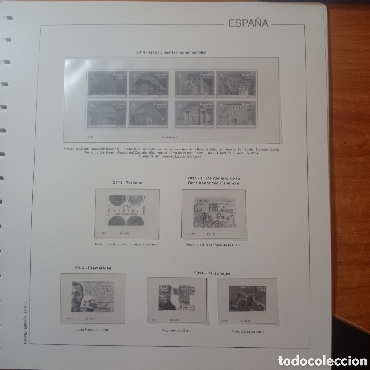 Sellos: Suplemento manfil 2014 montado blanco