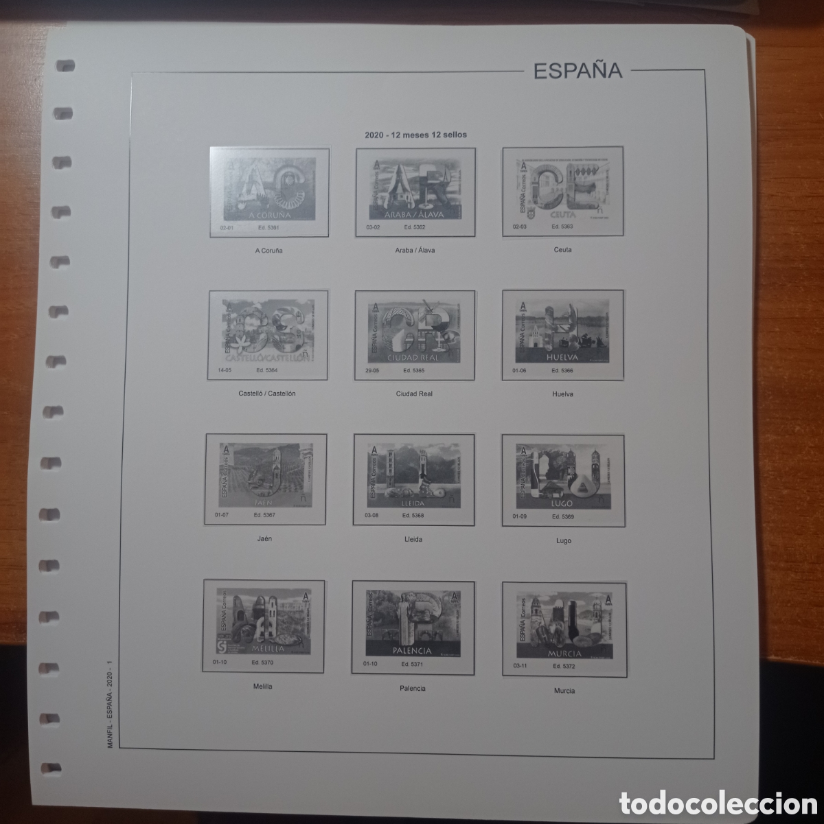 Sellos: Suplemento manfil 2020 montado blanco segunda mano