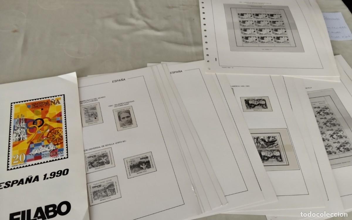 Sellos: ESPA&Ntilde;A HOJAS SELLOS FILABO A&Ntilde;O 1990 COMPLETO , NO TIENE HOJA PRUEBA ARTISTA