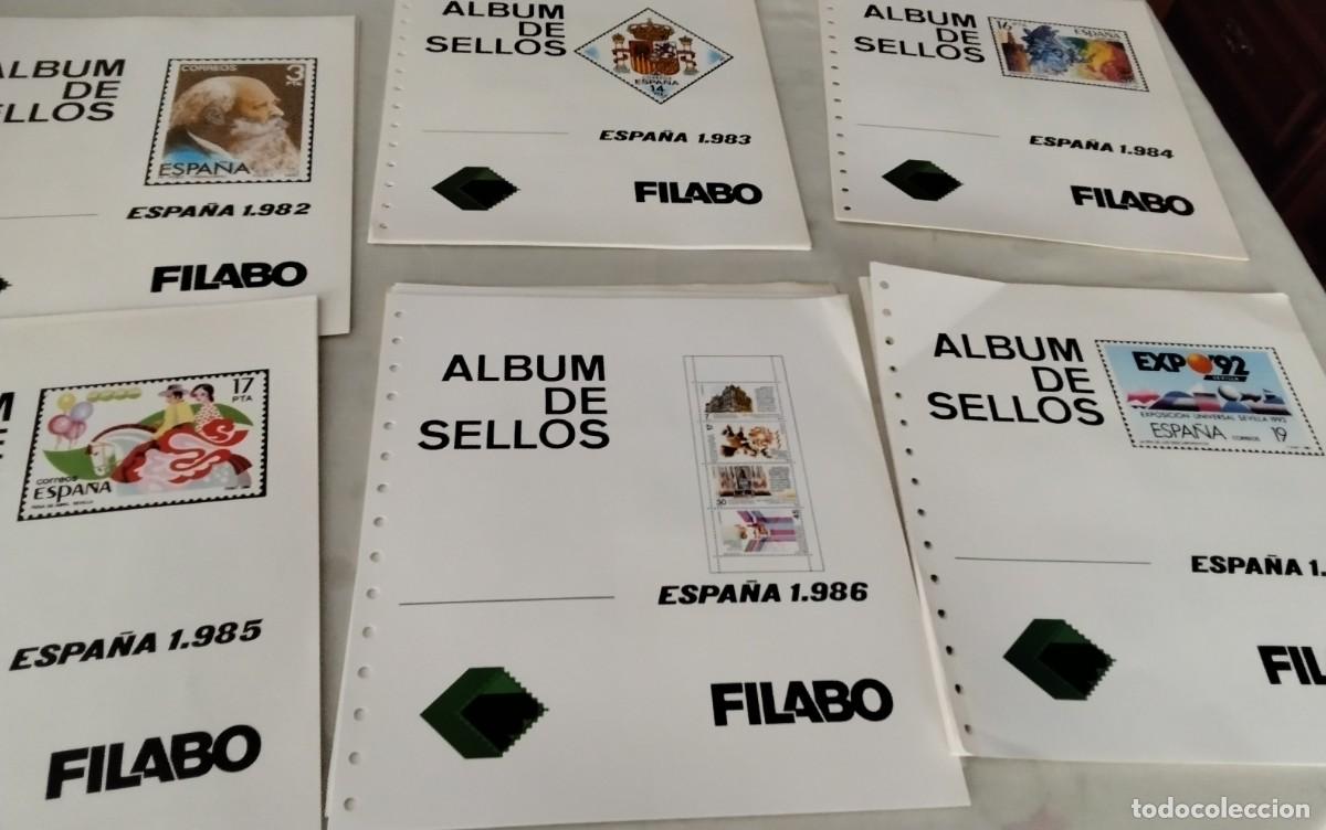 Sellos: ESPA&Ntilde;A HOJAS COMPLETAS PARA SELLOS DESDE EL A&Ntilde;O 1982 HASTA 1987 , FILOSTUCHES TRANSPARENTES