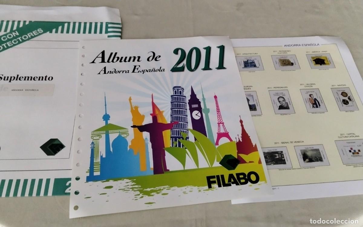 Stamps: ANDORRA ESPA&Ntilde;OLA , HOJAS PARA SELLOS FILABO A&Ntilde;O 2011 , COMPLETO