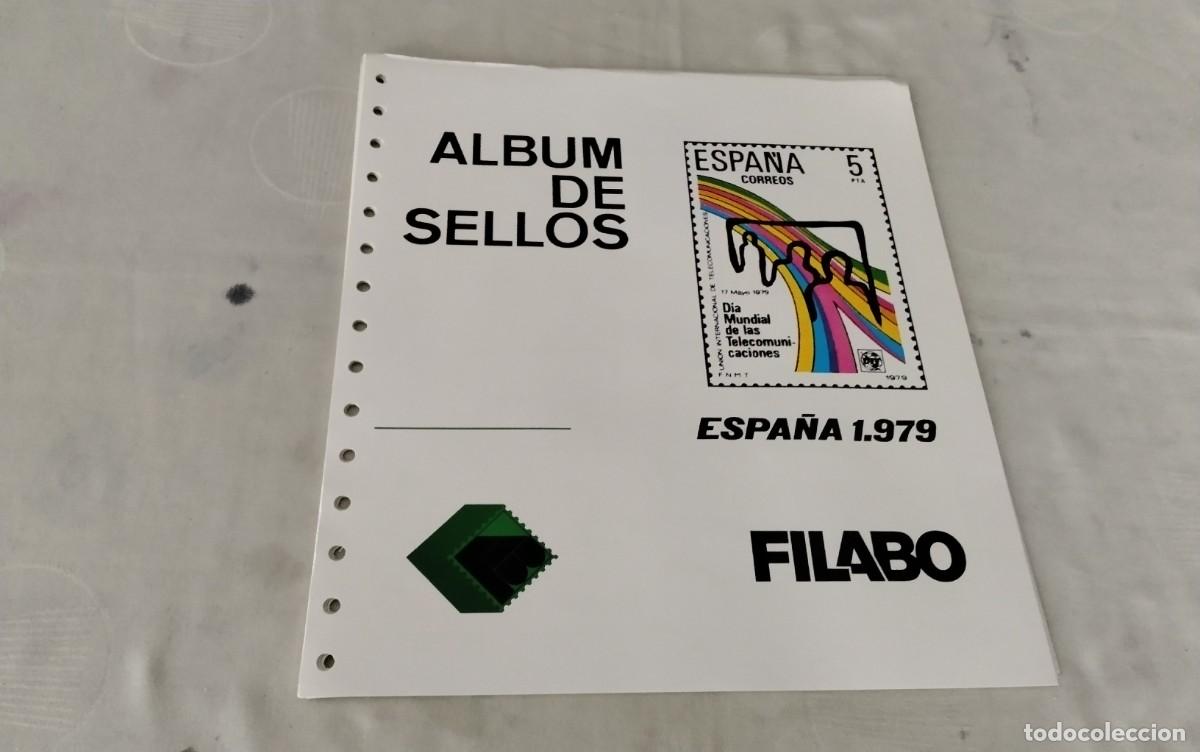 Sellos: ESPA&Ntilde;A , HOJAS SELLOS FILABO A&Ntilde;O 1979 , COMPLETO FILOSTUCHES TRANSPARENTES