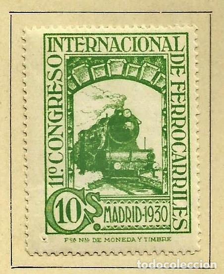 Sellos: ESPA&Ntilde;A 1930 - XI CONGRESO INTERNACIONAL DE FERROCARRILES - EDIFIL 472*