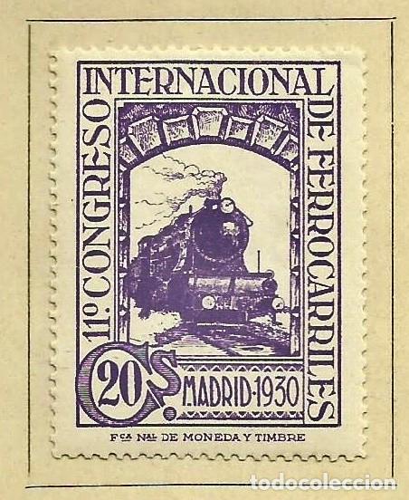 Sellos: ESPA&Ntilde;A 1930 - XI CONGRESO INTERNACIONAL DE FERROCARRILES - EDIFIL 474*