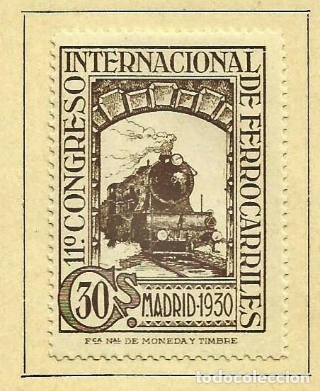 Sellos: ESPA&Ntilde;A 1930 - XI CONGRESO INTERNACIONAL DE FERROCARRILES - EDIFIL 476*