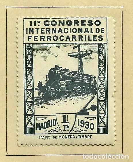 Sellos: ESPA&Ntilde;A 1930 - XI CONGRESO INTERNACIONAL DE FERROCARRILES - EDIFIL 479*