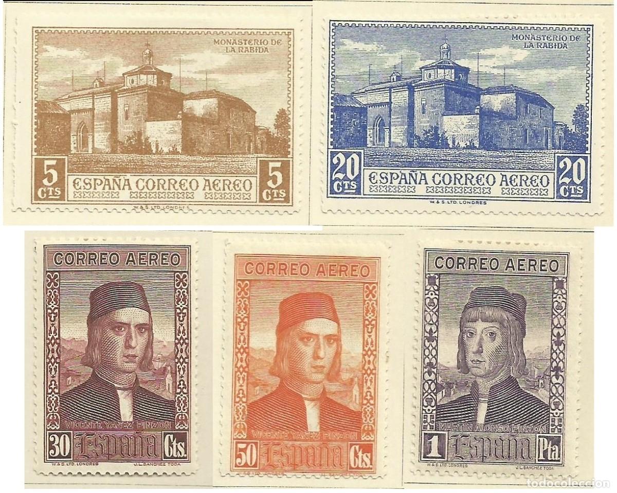 Sellos: ESPA&Ntilde;A 1930 - DESCUBRIMIENTO DE AMERICA - EDIFIL 547*-551*-553*-555*-556*