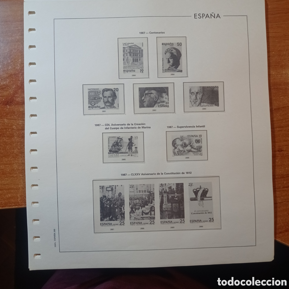 Sellos: Suplemento edifil 1987 montado blanco segunda mano