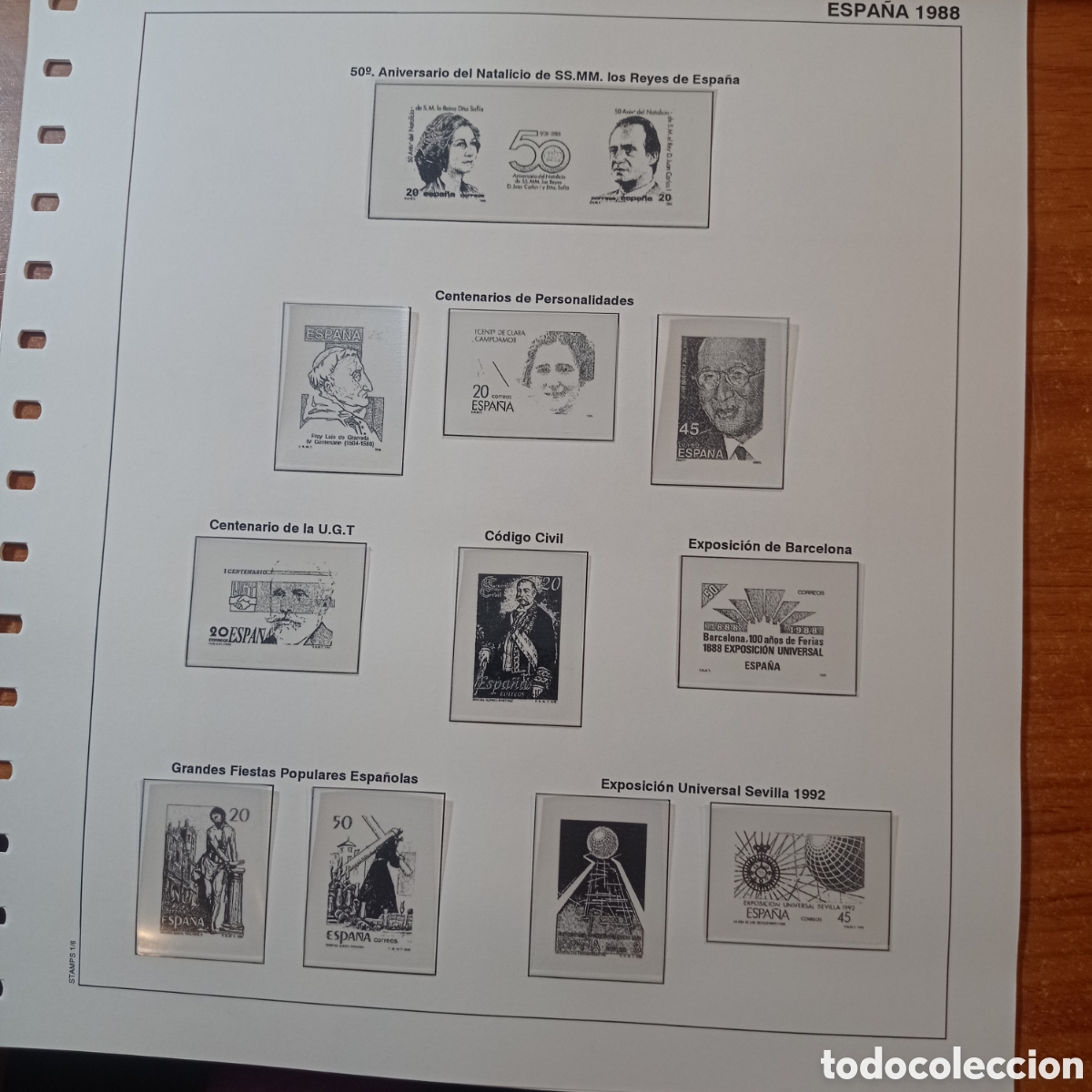 Sellos: Suplemento Ferrer 1988 montado blanco segunda mano