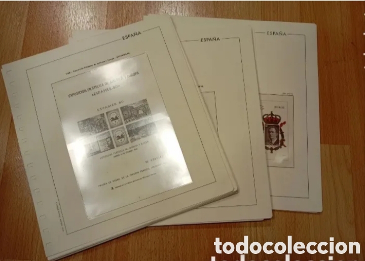 Sellos: ESPA&Ntilde;A 1980 AL 1999 - SUPLEMENTOS PRUEBAS DE LUJO - HOJAS DE &Aacute;LBUM EDIFIL - MONTADO EN TRANSPARENTE