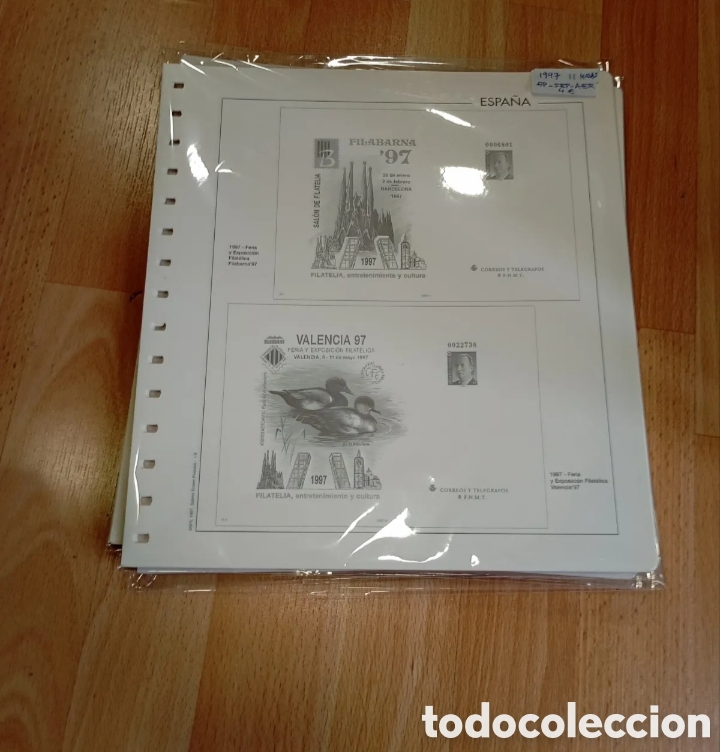 Sellos: ESPA&Ntilde;A 1997 SUPLEMENTO ENTEROS POSTAL / AEROGRAMAS - HOJAS DE &Aacute;LBUM ANFIL - NUEVO SIN MONTAR
