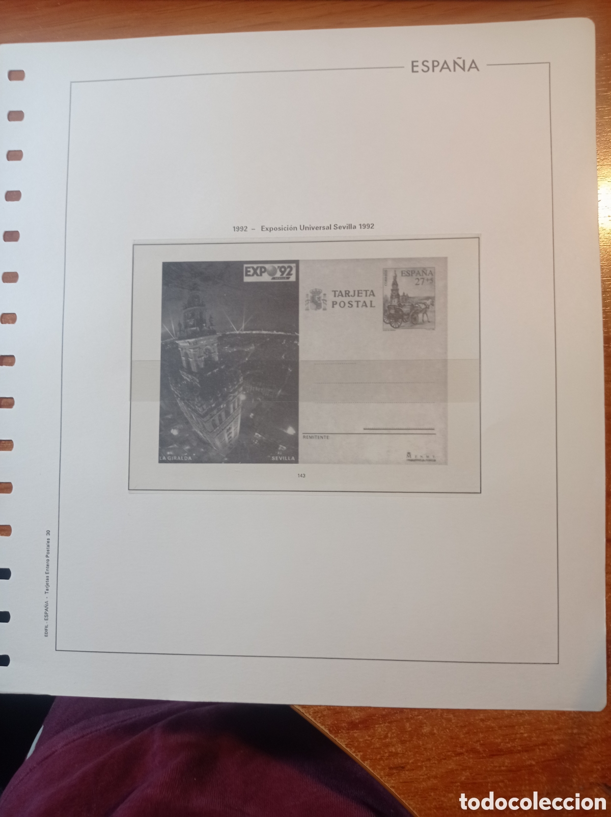 Sellos: Suplemento edifil 1992 entero postal 1992 montado blanco segunda mano