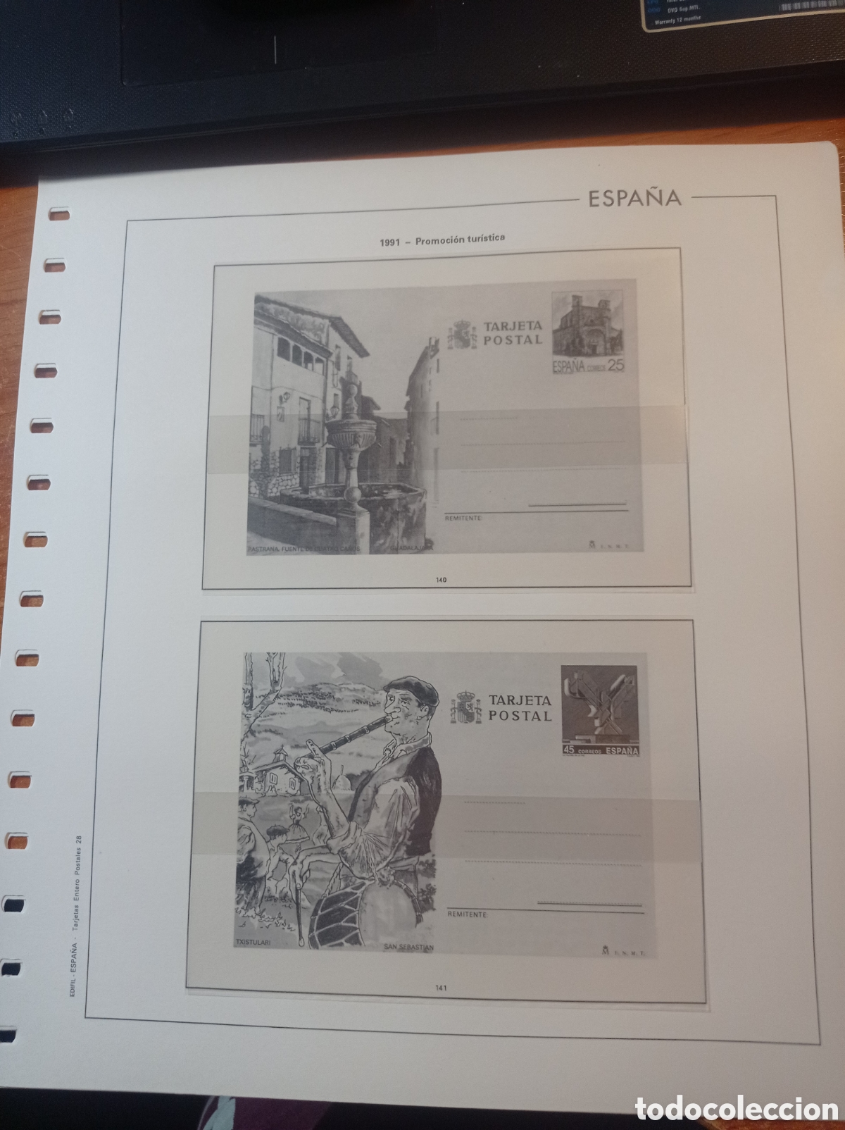 Sellos: Suplemento edifil 1991 entero postal montado blanco segunda mano