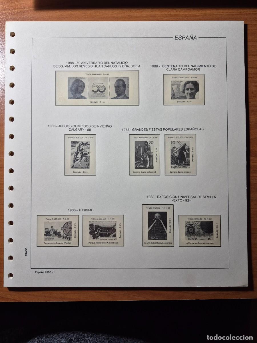 Sellos: Hojas FILABO a&ntilde;o 1988, ilustradas con filoestuches
