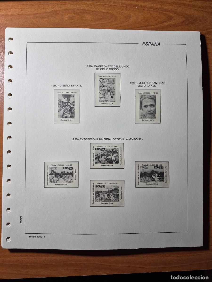 Sellos: Hojas FILABO a&ntilde;o 1990, ilustradas con filoestuches