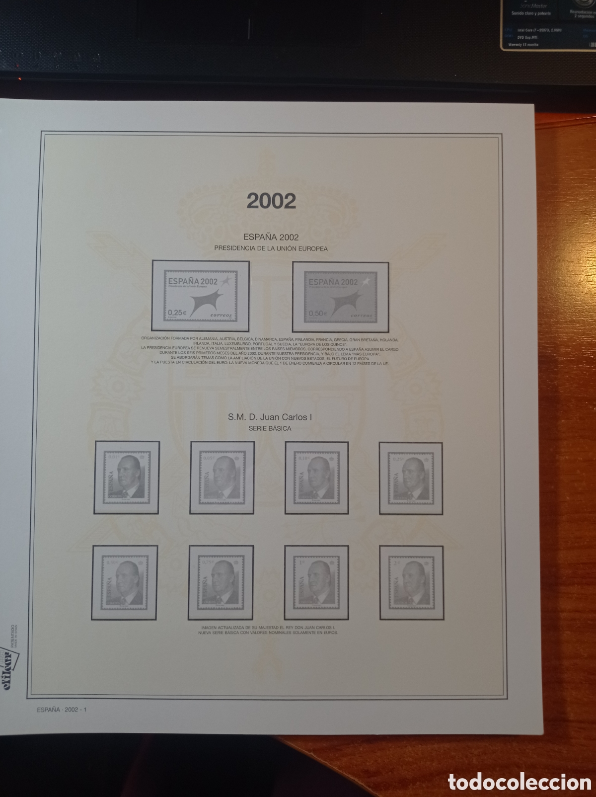 Sellos: Suplemento efilcar 2002 montado blanco segunda mano