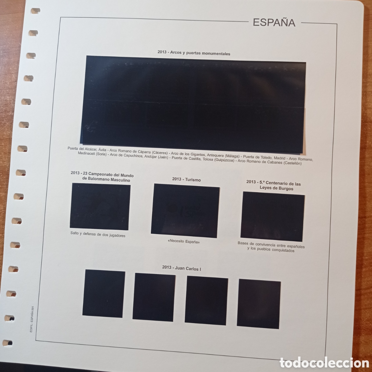 Sellos: Suplemento edifil 2013 montado negro segunda mano