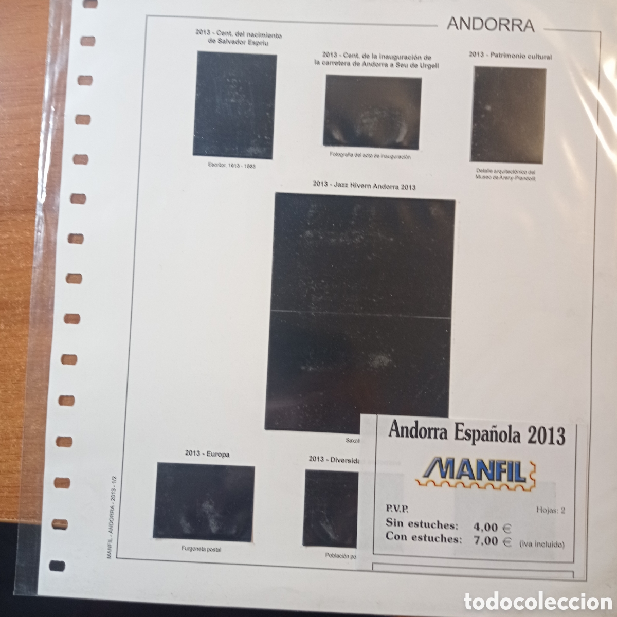 Sellos: Suplemento manfil 2013 Andorra espa&ntilde;ola montado negro segunda mano