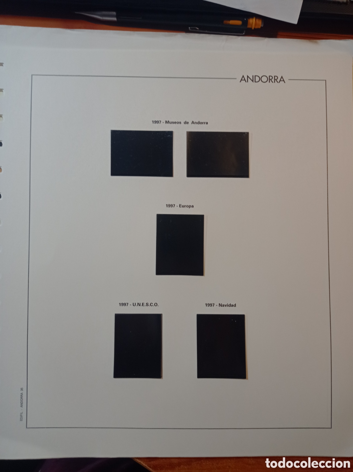 Sellos: Suplemento edifil 1997 Andorra espa&ntilde;ola montado negro segunda mano