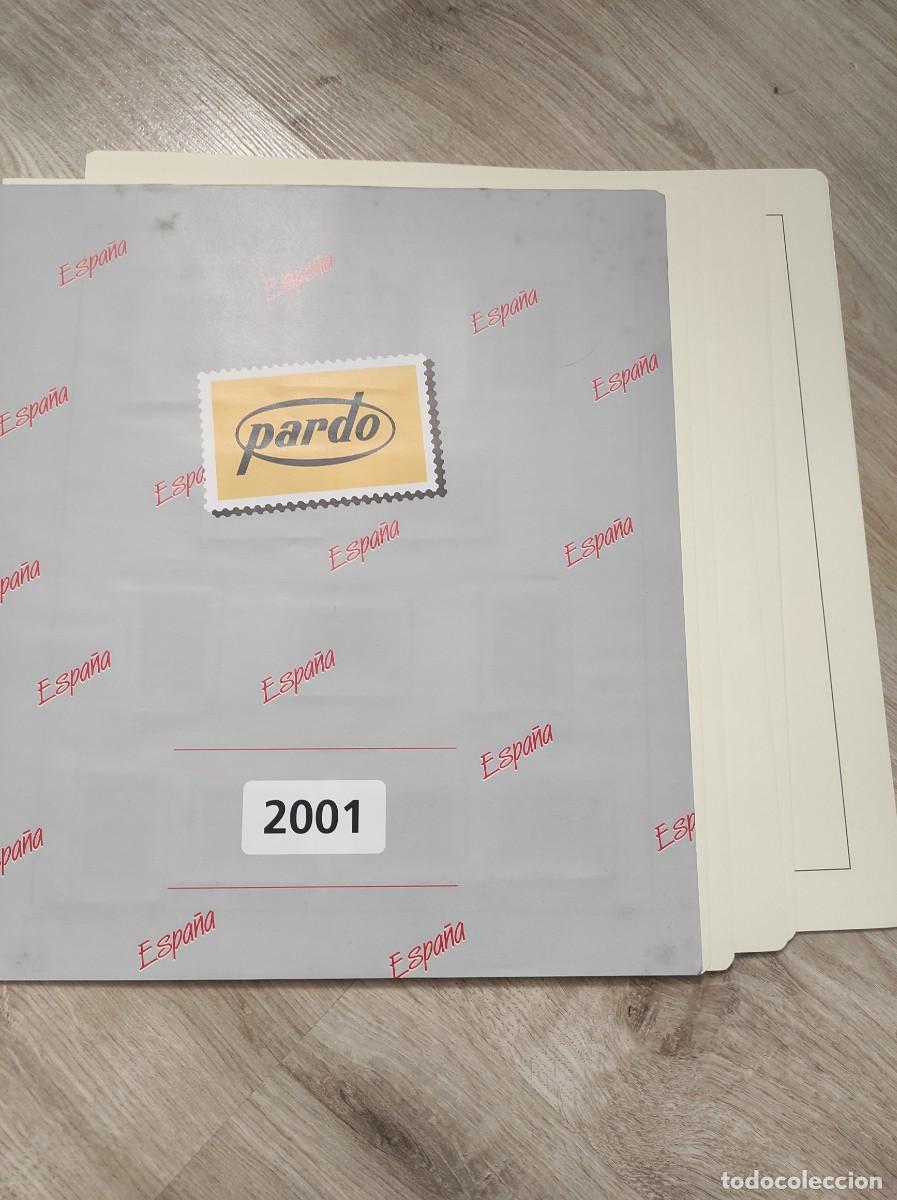 Briefmarken: M8 Suplementos Espa&ntilde;a PARDO montados en transparente a&ntilde;o 2001 SIN SELLOS