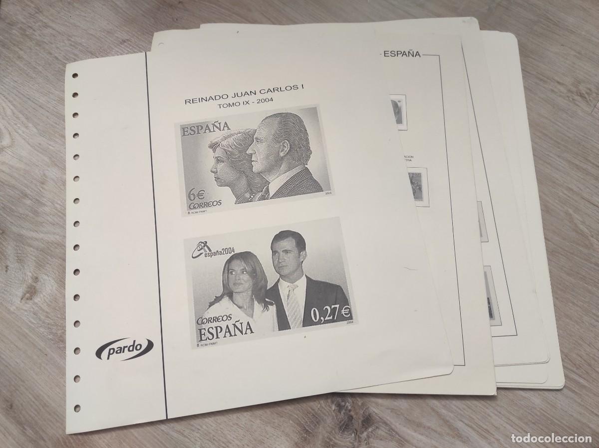 Briefmarken: M10 Suplementos Espa&ntilde;a PARDO montados en transparente a&ntilde;o 2004 SIN SELLOS