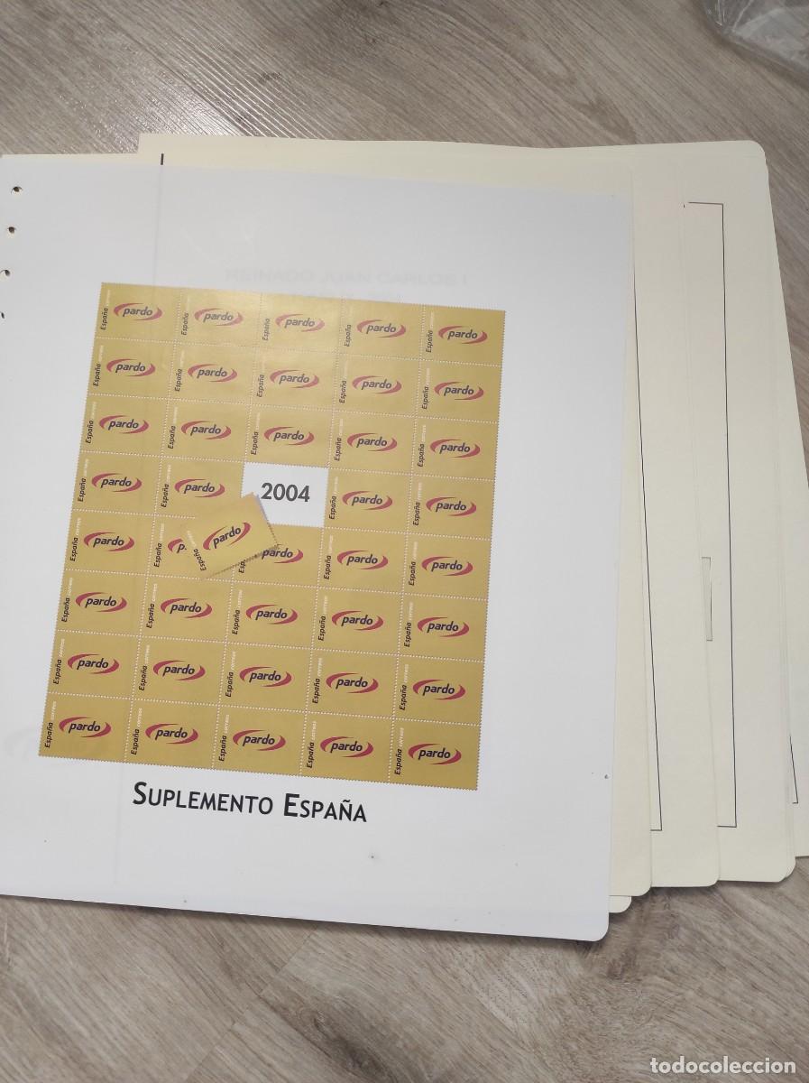 Briefmarken: M11 Suplementos Espa&ntilde;a PARDO montados en transparente a&ntilde;o 2004 SIN SELLOS