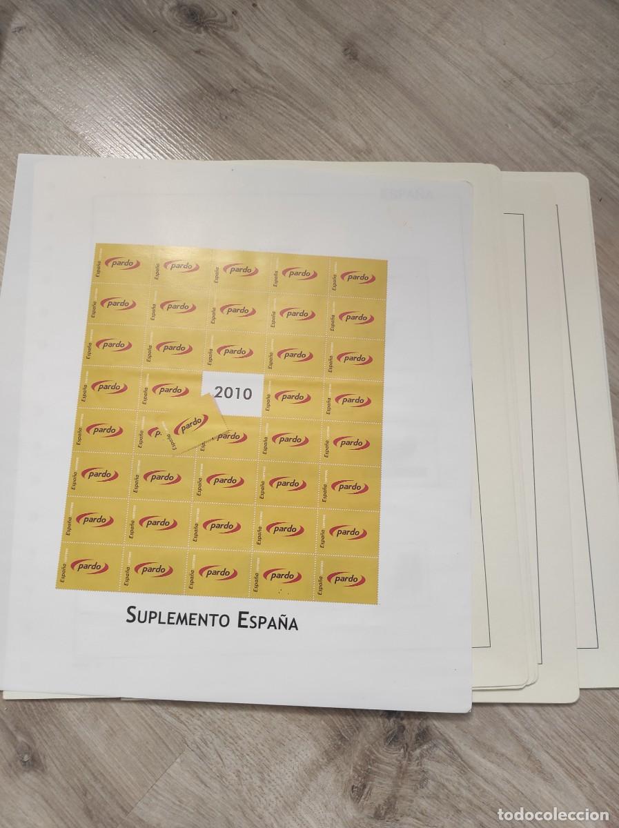 Briefmarken: M17 Suplementos Espa&ntilde;a PARDO montados en transparente a&ntilde;o 2010 SIN SELLOS