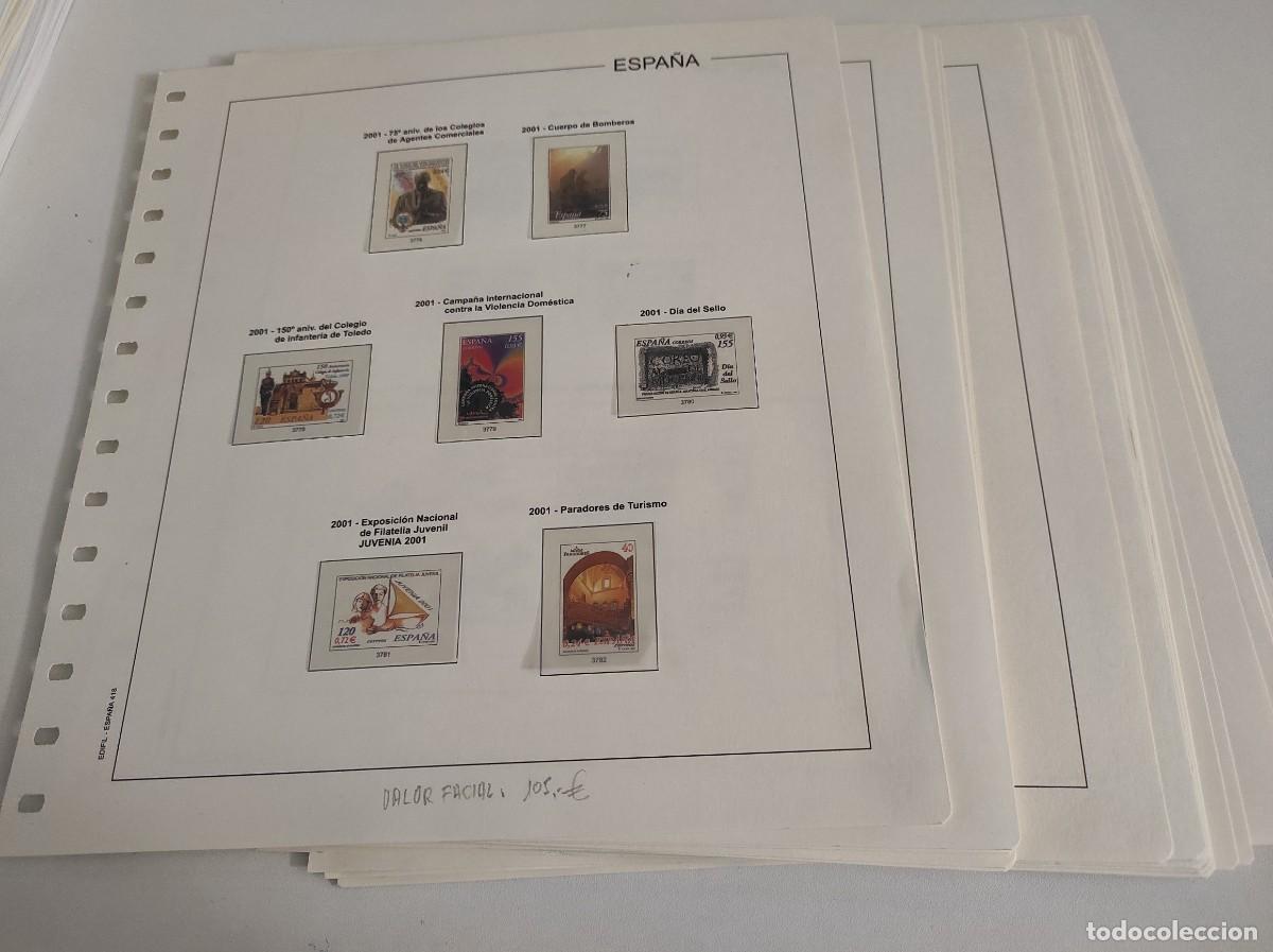 Briefmarken: M28 Suplementos EDIFIL montados en transparente a&ntilde;os 2001/2002 SIN SELLOS